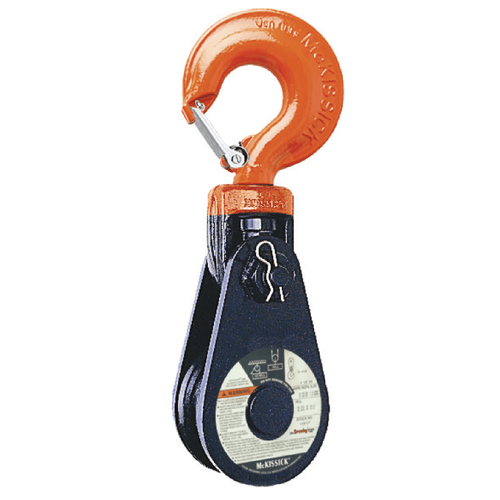 Pasteca de bisagra con gancho y polea sencilla 430