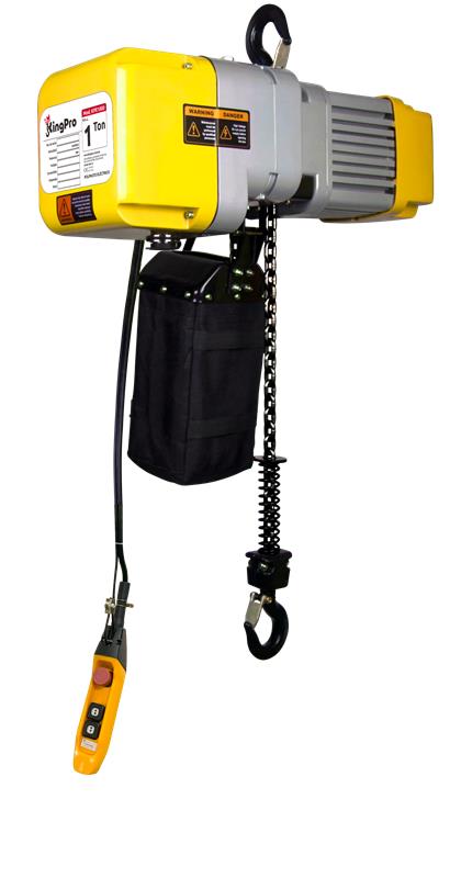 Polipasto eléctrico "KINGPRO" con gancho de suspensión.