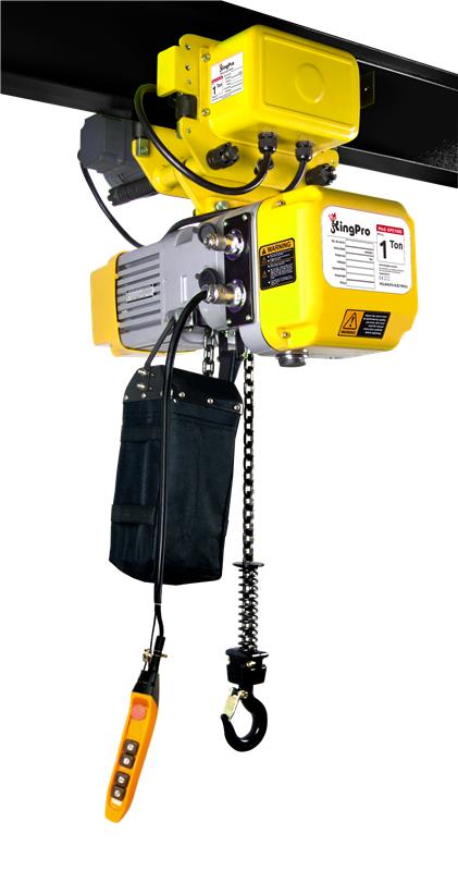 Polipasto eléctrico KINGPRO con trole eléctrico.